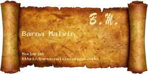 Barna Malvin névjegykártya